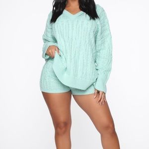 Keep Cuddling Sweater Short Set